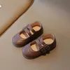 Flat shoes Children Flat Shoes Autumn Vintage Shallow Hook-loop Kids Princess Shoe Toddler Solid Color Light Round Toe Boys Girls Shoe 231215