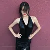 Stage Wear Latin Dance Dress Women Black Leather Velvet Tops Skirt Adult Practice Cha Rumba Clothes Fringe DNV18887