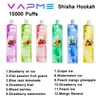 Vapme shisha nargile 15000 puflar tek kullanımlık e-sigaralar 650mAh şarj edilebilir pil hava akışı kontrol örgü bobin 25ml önceden doldurulmuş kapsül 15k büyük buhar kiti 12 lezzet