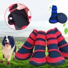 Hundkläder 4st/set Pet Winter Shoes Rain Snow Waterproof Booties Socks Rubber Anti-Slip för små valpar Skodonbagage