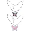 Pendentif Colliers Y4QE Acrylique Papillon Esthétique Collier Mode Simple Clavicule Chaîne Femmes Filles Bijoux De Mariage Fête Anniversaire Cadeau