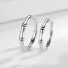 Kinesisk stil bambu minimalistisk ring S925 silver par par ring alla hjärtans dagsmöte