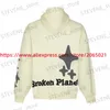 Męskie bluzy bluzy Puff Print NE, ale nie samotna złamana planeta bluza mężczyźni kobiety Wysoka jakość moreli pullover z kapturem T231215