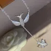 Pendant Necklaces Necklace For Women Of Peace White Cubic Zirconia Stone Chain Choker Fine Jewelry Wedding Party Accessories