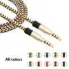 Cavo Aux per altoparlante da 3,5 mm a 3,5 mm Jack per cuffie da 1,5 m Cavo audio intrecciato in nylon da 3 m