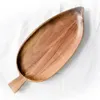 Pratos travessas de madeira para multiuso em forma de folha servindo utensílios de cozinha reutilizáveis casa el restaurante banquete