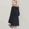 Frauen Pelz Überwinden Winter Warme Nachahmung Mantel Weibliche Lange Kapuze Parker Mantel Hinzufügen Samt Verdicken Winddicht Oberbekleidung