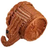 Set di stoviglie rattan cesto di frutta decorazione domestica imitazione multifunzione organizzatore domestico a forma di elefante contenitore in plastica