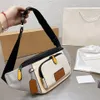 Sac de ceinture en cuir de styliste, sac de poitrine multi-poches à fermeture éclair, messager multifonctionnel à la mode255N