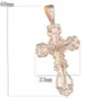Bijoux fantaisie pour femmes et hommes, pendentif Crucifix en or Rose 14K, chaîne croisée orthodoxe