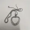 sublimering tomt små hjärtfoto halsband hängsmycken varma överföring utskrift smycken förbrukningsvaror fabrikspris tvåsidiga tryck 25 mm
