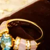 Кольца-кластеры, натуральное золото 18 карат, гальваническое покрытие, кольцо с красным корундом и бриллиантом, ювелирные изделия высокого класса, модное универсальное серебро 925 пробы