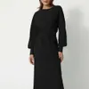 2023 herbst/winter Luxus frauen Kleid Französisch Anzug Kleid Weibliche Minderheit Design Gefühl Taille Krawatte Up Gerade Rohr rock