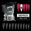 Faux Ongles 50 pièces/sac presse sur Transparent Stiletto longue acrylique couverture complète Ongles faux conseils pour fournitures d'ongles