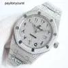 Часы Audemar Pigue AP Diamond Watches 10a Full Diamond Watch Дизайнерские наручные часы Ap Auto V93f Высококачественный механический механизм Uhr Bust Down Montre Iced Out Royal Re