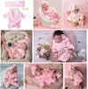 Serviettes Robes 5 pièces peignoirs de bain avec ceinture serviette tenue avec concombre Po accessoires pour bébés garçons filles nés bébé Po Shoot accessoires 231214