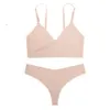 Ensemble de sous-vêtements réglables respirants Push Up soutien-gorge nu culotte ensemble de Lingerie dames beaux ensembles de soutien-gorge sans couture