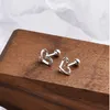 Stud Oorbellen 1 Paar Real 925 Sterling Zilver Mini Hart Schroef Voor Vrouwen Meisjes Kids Fashion Tragus Body Piercing Sieraden