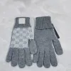 Дизайнерские зимние перчатки Теплые шерстяные перчатки с пятью пальцами Пара зимних уличных теплых варежек Толстые перчатки Свободный размер Велосипедные перчатки для вождения 2312153D