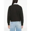 24SS ISABELS MARANT Nya kvinnor Designe Pullover Sweatshirt Casual Cotton Letter Print Triangle Neck Black Loose Hoodie Långärmad Hoop Trend Sweater Tops8Ru2