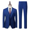 Men's Suits 5XL (Jacket Pants Vest ) 3 Pieces Set Fashion Casual Boutique Business Dress Wedding Groom Suit Coat Blazers Trousers