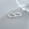 Hoop örhängen minimalistisk silverfärg geometrisk för kvinnor retro öron spänne kreativ personlighet enkla smycken gåvor