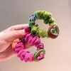 8 pçs/lote tecido chique senhora corações scrunchies faixa de cabelo macaron cor menina anel de borracha caxemira tricô corda