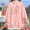 Kadın Hoodies Kadınlar Kawaii Sweatshirt Tatlı Sevimli Karikatür Anime Baskı 3D Baskı Giyim Estetik Büyük Boy Kıyafetler