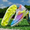 Dream Color High Top AG TF botas de fútbol mujeres hombres zapatos de fútbol profesionales jóvenes gradiente Color zapatos de entrenamiento tacos
