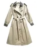 Dames Trenchcoats LANMREM High End PU-leer voor dames Reversriem Double Breasted Halflange jas Mode Street chic Lente 21189