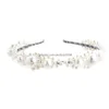 Bandeaux Style coréen avec perles d'imitation blanches pour accessoires de cheveux de mariée chapeaux femmes bijoux de fête de mariage livraison directe cheveux Dhk3F