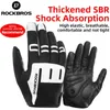 Guanti sportivi ROCKBROS Touch Screen Dita piene Gel bici Ciclismo MTB Bici da strada Equitazione Racing Primavera Autunno Guanto da bicicletta 231215