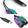 Novos adaptadores de laptop carregadores USB macho para 6 pinos PS2 para PS/2 fêmea cabo de extensão Y divisor adaptador conector cabo de conversão para teclado mouse scanner