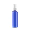 100 ml leer klare blaue Plastikflasche Haustier Fein Nebel Sprühflaschen nachfüllbare tragbare Reise Make -up Flüssigkeit Parfüm Kosmetikglas