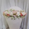 6pcs Gänse Gänseblümchen Blumenkronen Stirnbänder Frauen Haarzubehör Hochzeit Kopf mit Kopfbandhut Dekoration Blumengirlande