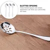 Cucchiai scolapasta ergonomici utensili da cucina con intaglio Piccoli cucchiaini da tè in acciaio inossidabile per uso domestico