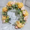 Rose Flower Crown Headwear Girls 'Dress Hair Accessories Wedding Bridal Headband Ornament Barn barn Floral Garland