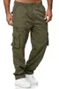 Pantalon Cargo pour hommes, pantalon de travail d'été, taille extensible, ample, multi-poches, sport décontracté, vêtements de plein air, 231215