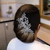 Headpieces DZ066 Alloy Leaves Bridal Comb Hair Clips Headpiece Party Headwear Handmade Women Tiara Headdress Accessories