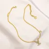 Ketting Goud Designer V Sieraden Mode Hanger Kettingen voor vrouwen Cadeau Heren Lange Letterkettingen Kettingen voor mannen Dames Gouden ketting Sieraden Feest