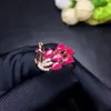 Pierścionki ślubne Naturalne płonące rubinowy pierścionek z kamienia szlachetnego dla kobiet prawdziwy 925 Srebrny srebrny biżuteria ślubna 231214