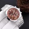 Luxury High Clean designer Men's Watch High Quality Biological Stainless 904L Watch Full Function Automatic 40mm Movement Watchc Waterproof and Luminous Brown dial