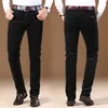 Men's Pants Winter Men's Corduroy Casual Pants Business Fashion Solid Color Elastic Regular Fit Trousers Male Black Khaki Coffee Navy 231215