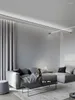 Lâmpada de parede preto branco linear skyline linea arandela led barra de luz villa corredor diy moderno para sala de estar decoração de fundo