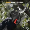 Herramientas de poda Tijeras eléctricas inalámbricas de 30 mm Secateur Branch Cutter Fruit Tree Scissor con 2 baterías 231215