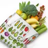 Torby na zakupy Modne zdrowe jedzenie TOTE Recykling owoców i warzyw na płótnie Kupper kupujący ramię