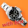 Luxury Mens Watch Designer Watches 40mm Automatisk mekanisk rörelse tittar på full rostfritt stål glidklipp blå svart keramisk safir