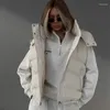 여자 조끼 2023 퀼트 재킷 여자 겨울 느슨한 파카스 코트 빈티지 벨트 아웃복 사무실 숙녀 따뜻한 면화 복구 재킷