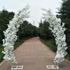 2 5M artificielle cerisier fleur arc porte route plomb lune arc fleur cerisier arches étagère carré décor pour fête mariage toile de fond 293F