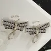 Venta superior Pendientes de diseño Stud Stud Alta calidad 18K Chapado en oro Cobre Pendiente de cristal Moda para mujer Marca Carta Joyería de boda para mujer Regalo de Navidad